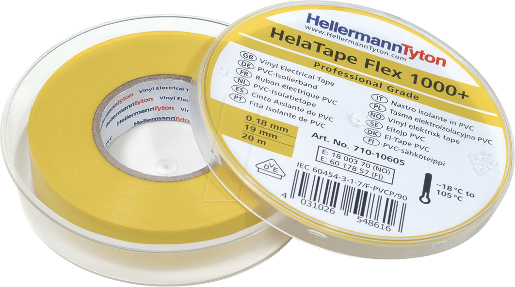 HT 710-10605 - Premium Isolierband 19mm x 20m gelb Box