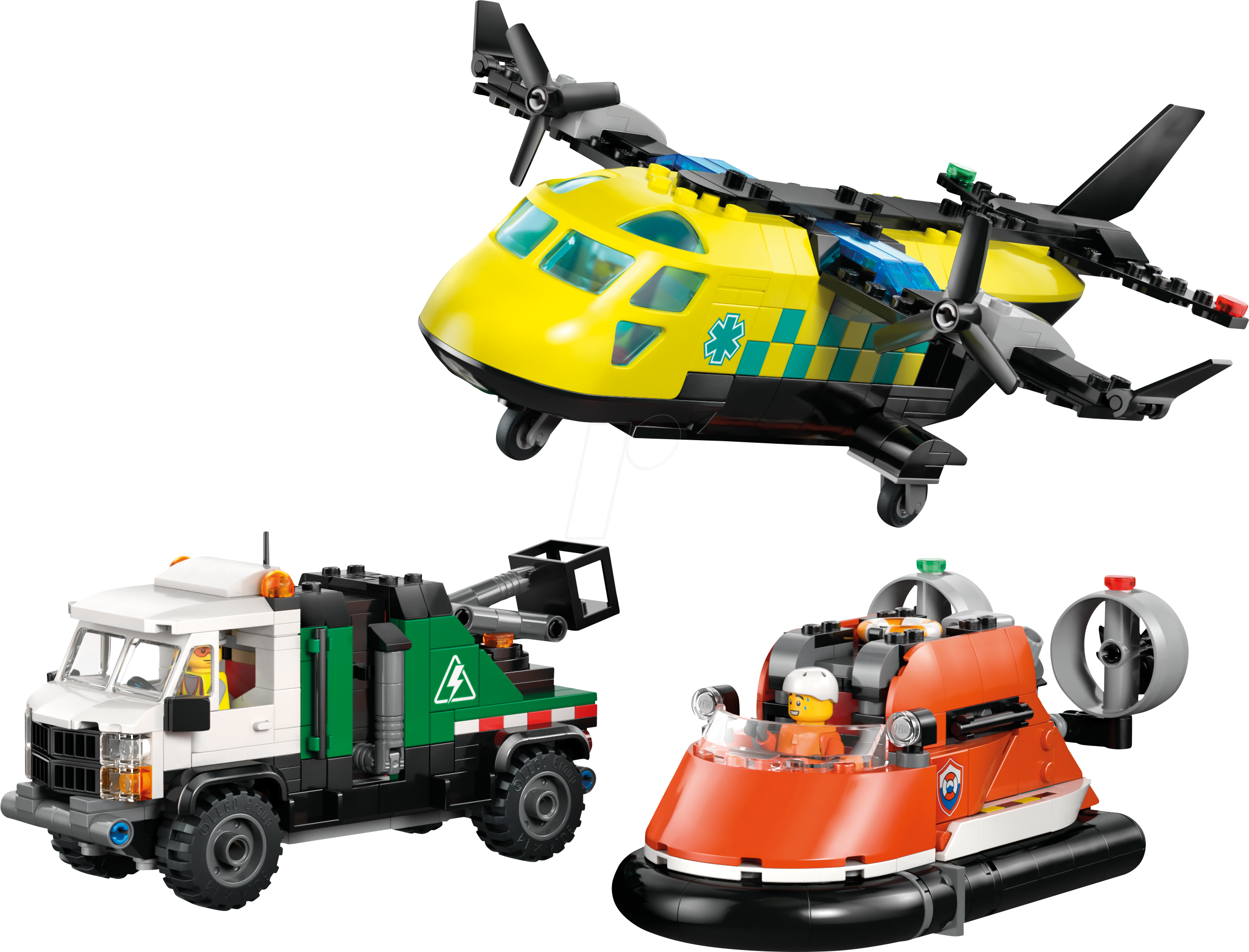 LEGO 60505 - Set mit Flugzeug, Wartungsfahrzeug und Luftkissenboot