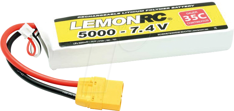 LRC 2S 5000 - LiPo Akku LEMONRC 5000 - 7.4V (35C)
