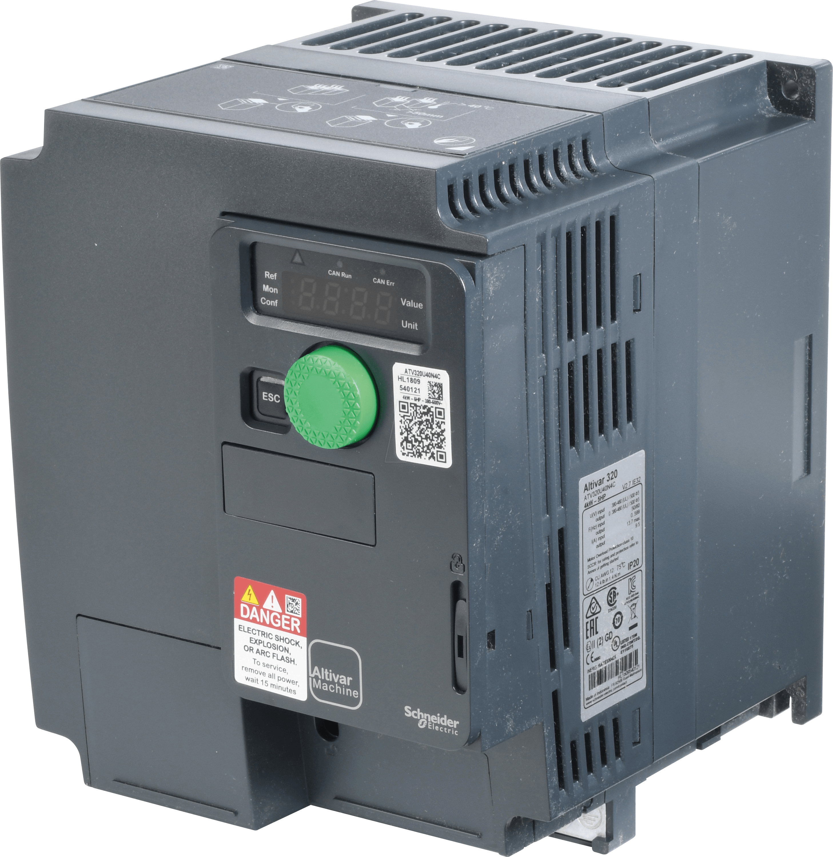 ATV320U40N4C - Frequenzumrichter, 3-phasig, 380 - 500 V, 4 kW, IP20