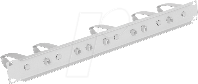 DELOCK 43346 - 19'' 1HE Kabelführungspanel, RAL7035