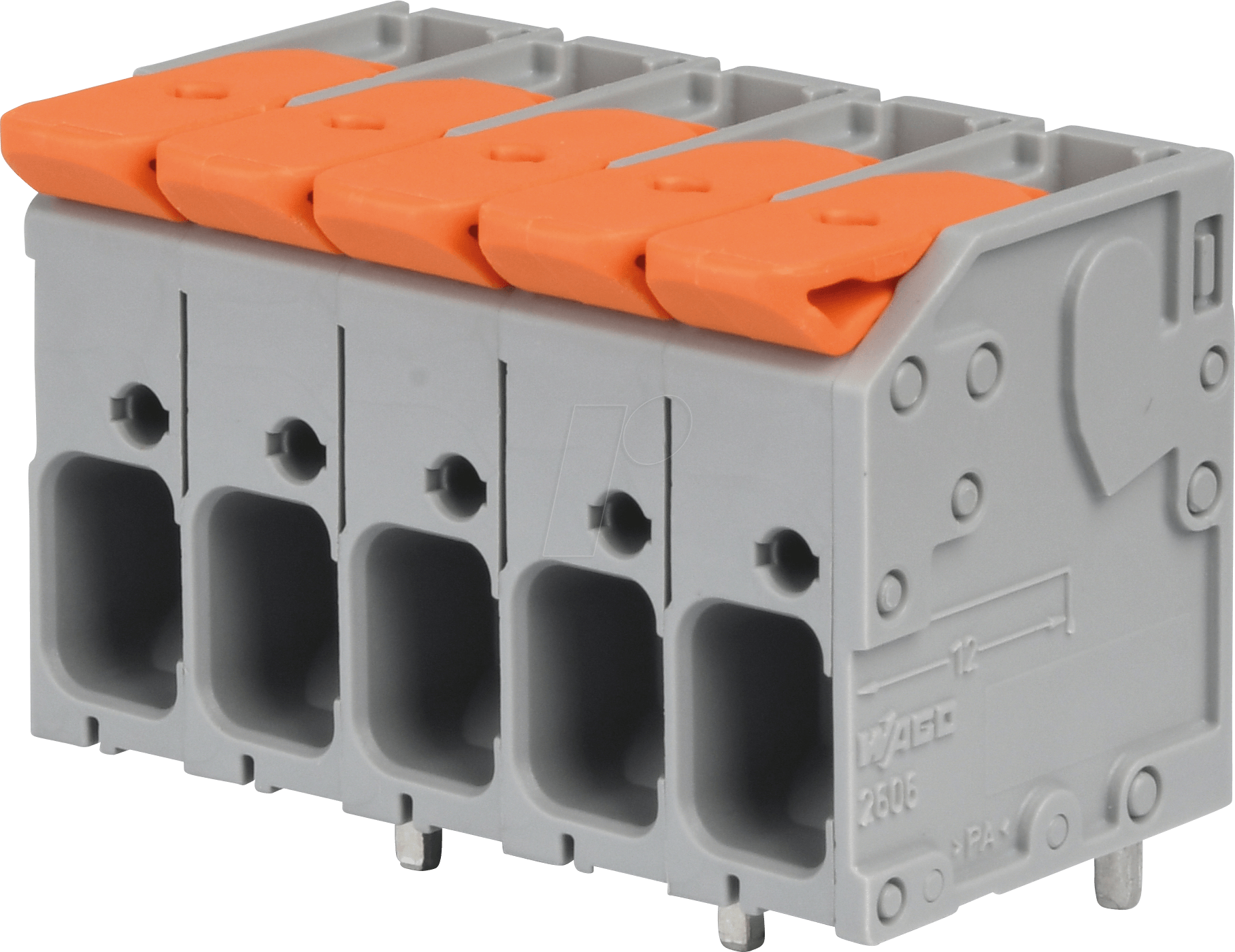 WAGO 2604-1106 - Leiterplattenklemme - RM 5 mm, Ø 4 mm², 6-polig