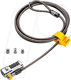 KENS K68105EU - Laptopschloss, Zahlen-Code, ClickSafe 2.0®, 3-in-1