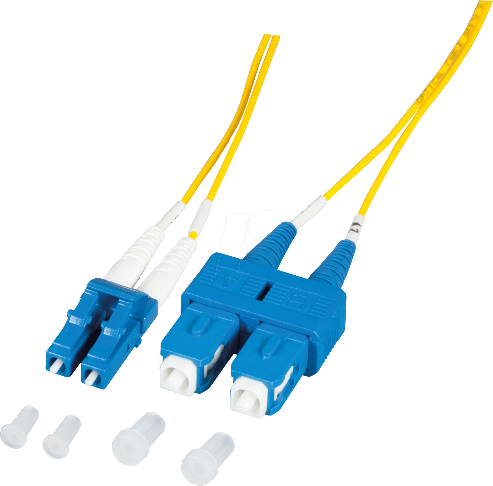 EFB O0360.1-1.2 - Duplex Jumper LC-SC, 9/125µ, OS2, gelb, 1 m