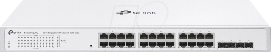 TPLINK FS328G - Switch, 28-Port, Gigabit Ethernet, SFP