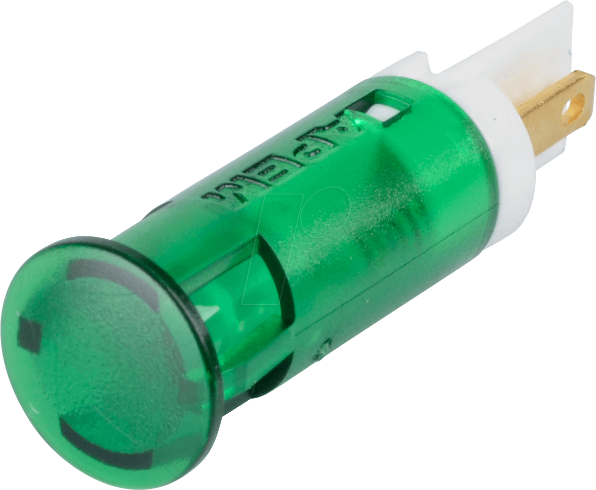 APM QS101 HG220 - LED-Signalleuchte, grün, 220 V, Ø 10 mm, rund, FASTON