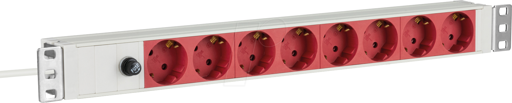 EFB EK631CD.1GR - 19'' Steckdosenleiste, 1HE, 8-fach