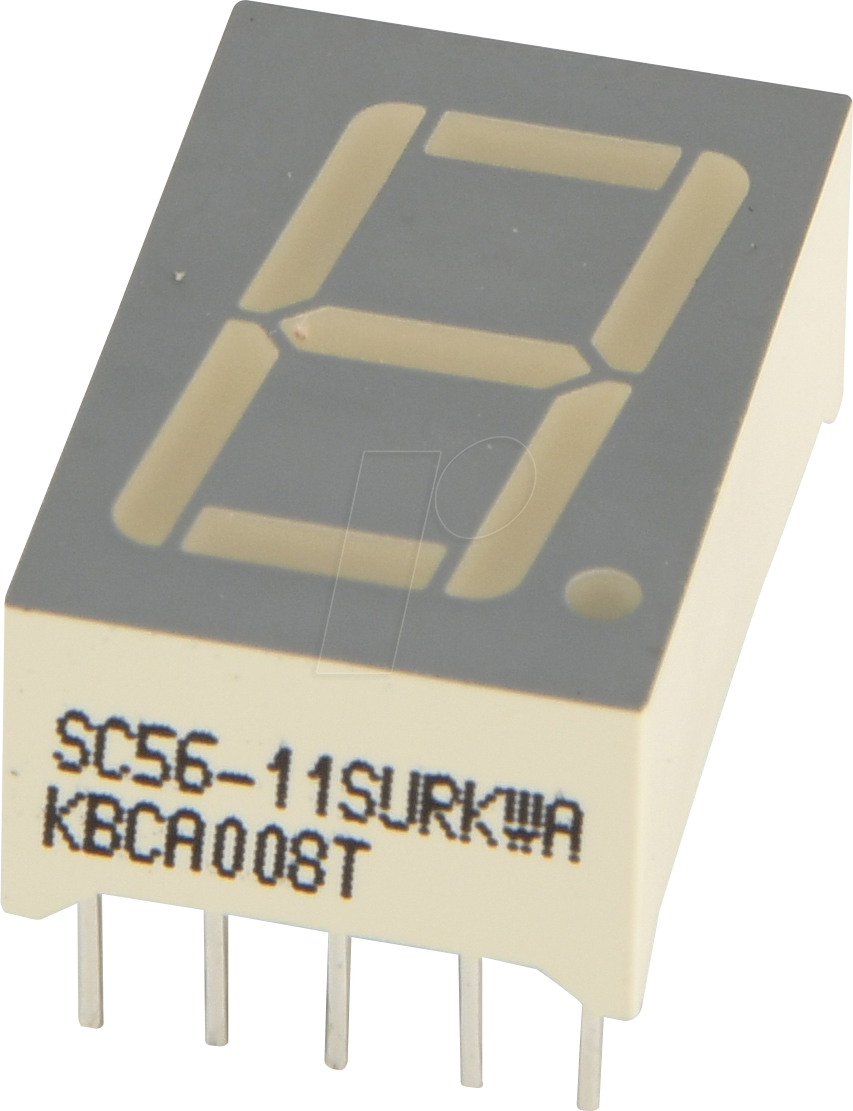 SC56-11SURKWA - 7-Segment-Anzeige,hyperrot,14,2mm,gem.Kathode