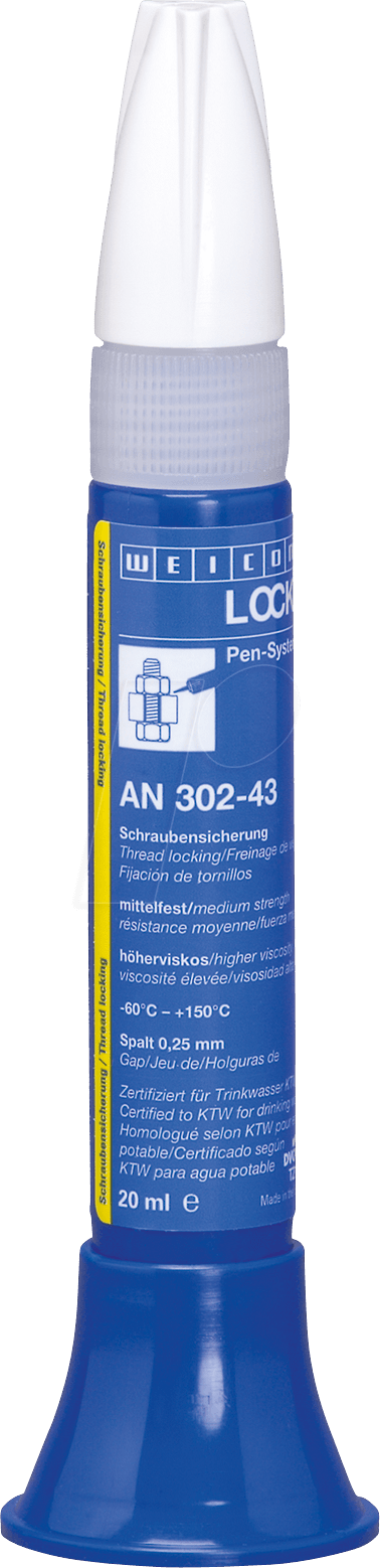 WEICONLOCK - Schraubensicherung, Weiconlock AN 301-43, mittelfest, blau, 20 m