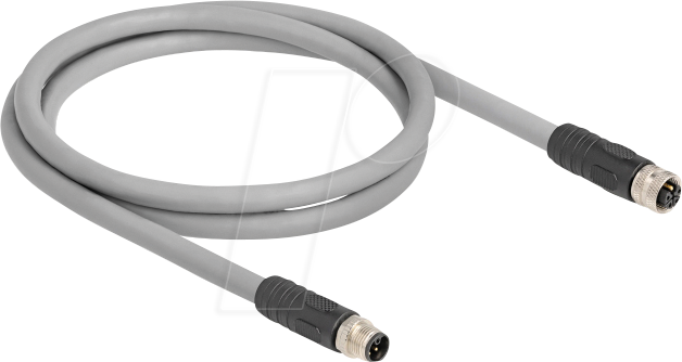 Thumbnail - DELOCK 80537 - M12 Kabel L-kodiert 5 Pin Stecker zu Buchse PUR 1 m