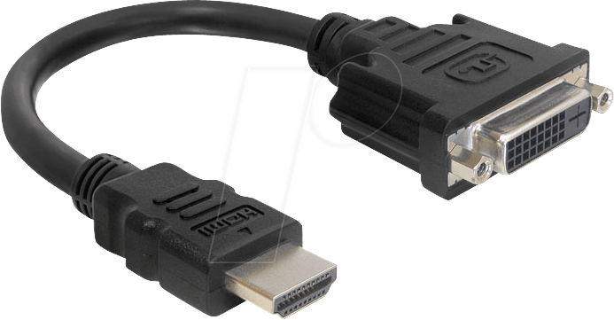DELOCK 65327 - DVI Adapter, HDMI Stecker auf DVI 24+5 Buchse, 20 cm