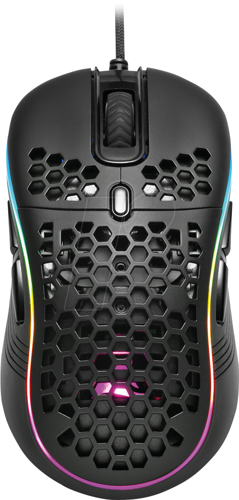 SHARK LIGHT2 S - Gaming-Maus (Mouse), USB, RGB, schwarz