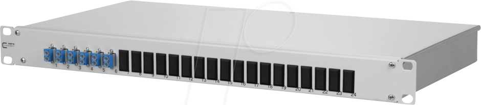 BTR 1502597406-E - OpDAT 19 Zoll, 1HE LWL-Patchfeld, 6x LC-D, blau, OS2