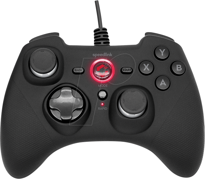 SL-650010-BK - RAIT Gamepad für PC/PS3/Switch/OLED, schwarz