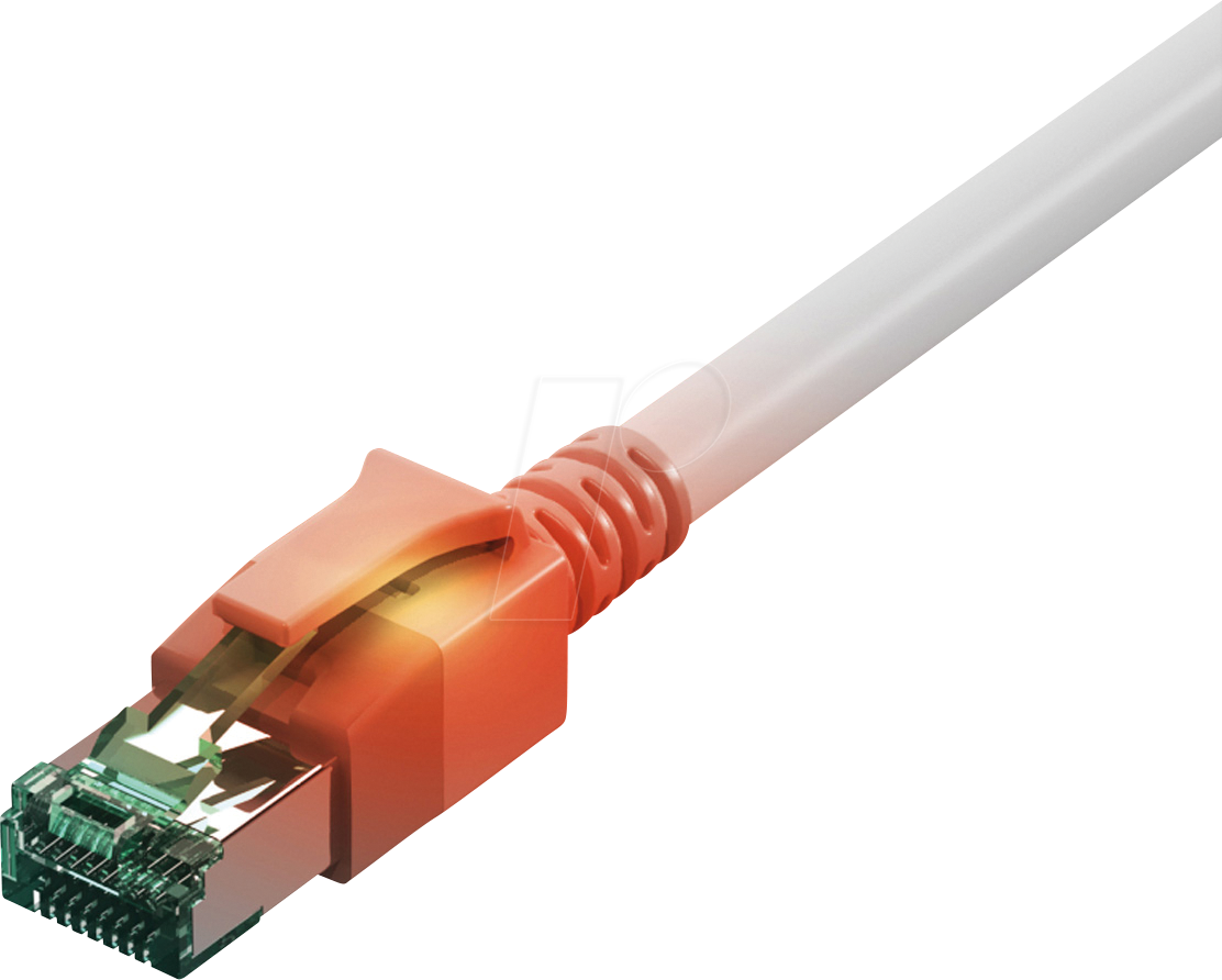 CS1OWADAD0050 - Cat.6a LED Patchkabel, DualBoot, S/FTP, weiß, 5 m