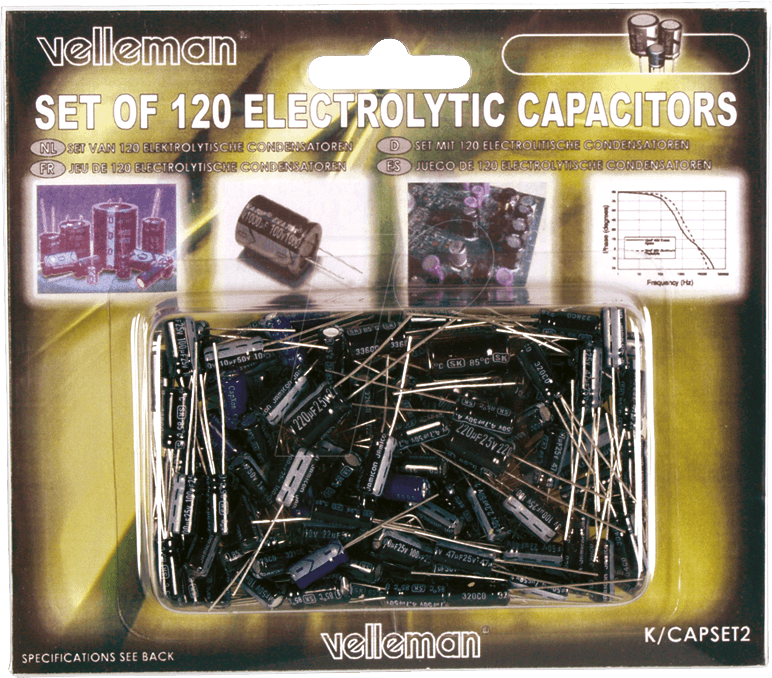K/CAP2 - Sortiment, Elektrolytkondensatoren, 120-teilig