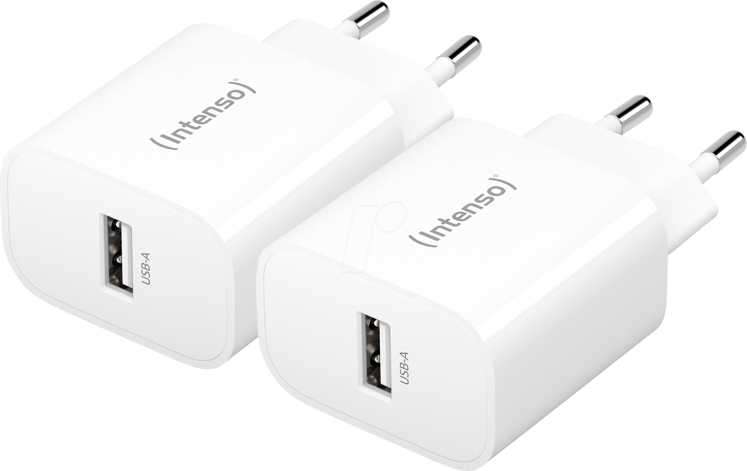 INTENSO 7800522 - USB-Ladegerät, 5 W, 1x USB-A, weiß, 2er-Pack