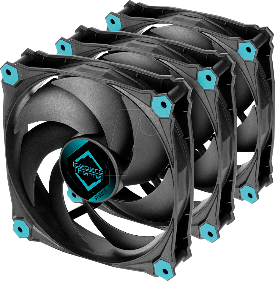 ICT 71857 - Iceberg Thermal IceGALE Silent PWM Gehäuselüfter, 120 mm, 3er Pa