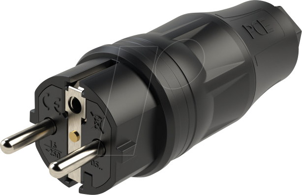 TAUR2 05721-SS - Schutzkontaktstecker TopTaurus2, Typ EF - CEE 7/7, schwarz