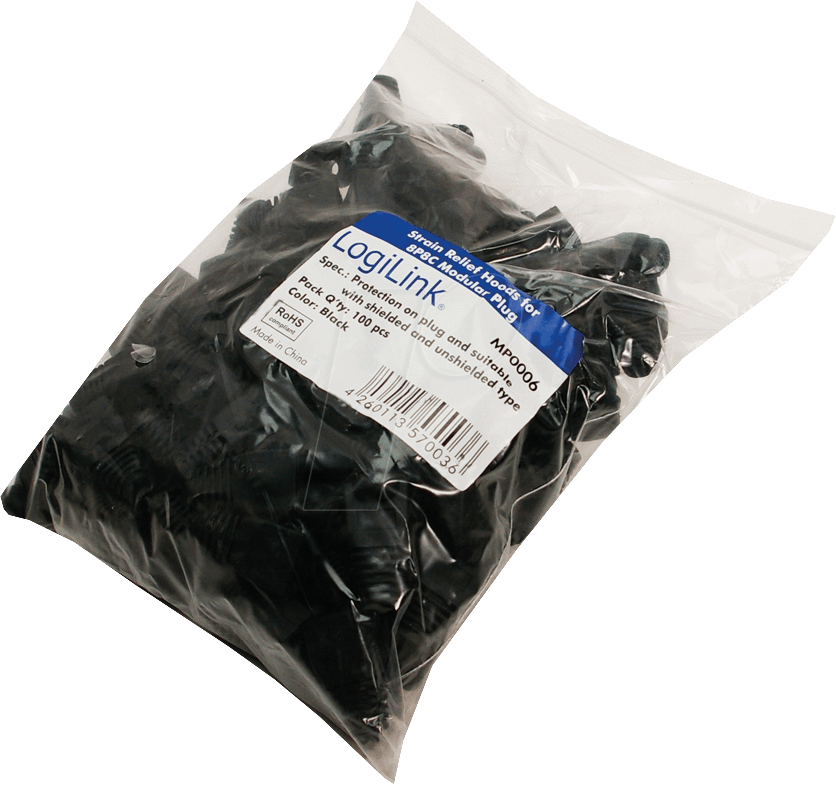 LOGILINK MP0006 - Modulare Knickschutzhülle 100 Stk. schwarz
