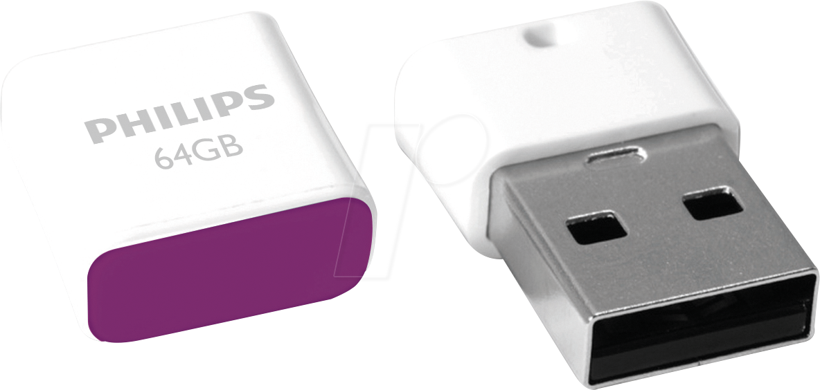 PHI FM64FD85B - USB-Stick, USB 2.0, 64 GB, Pico Edition Magic Purple