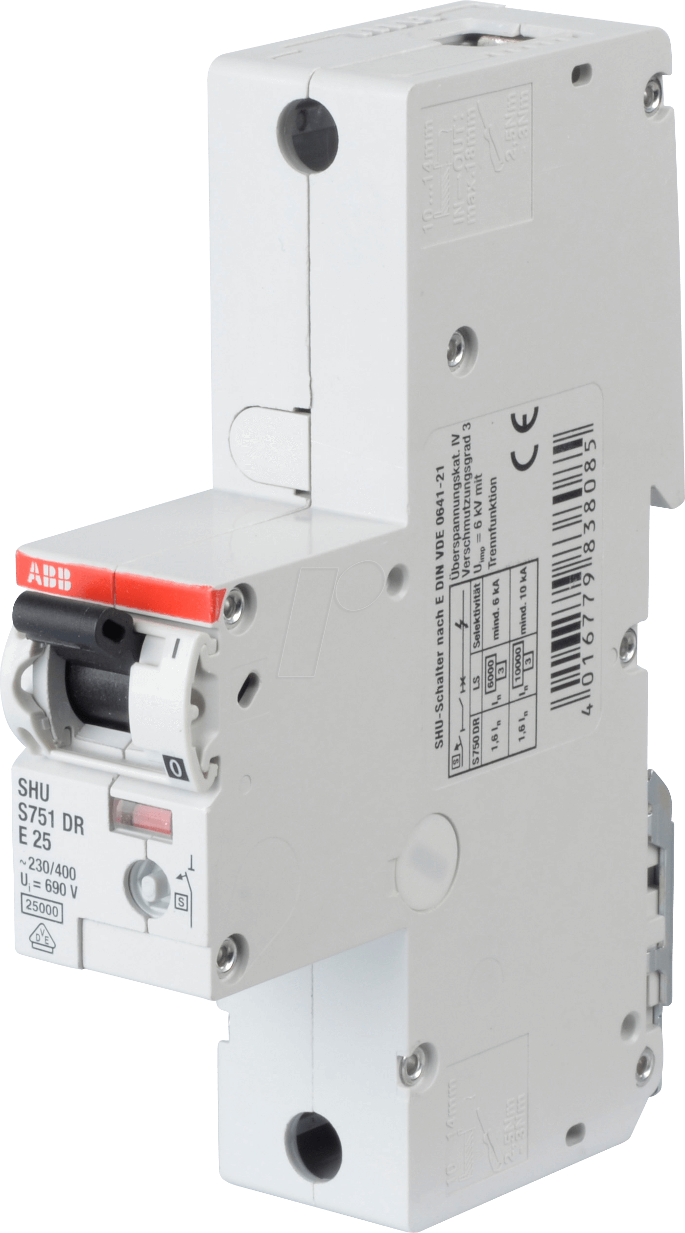 ABB S751DR-E25 - Hauptsicherungsautomat, selektiv, 25 A, 1 polig