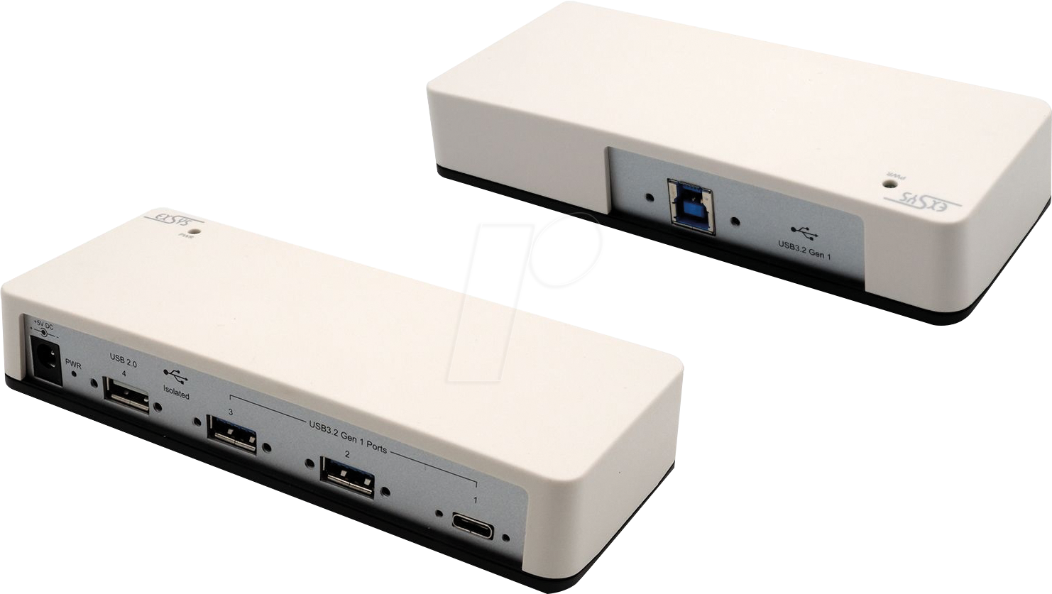 EXSYS EX-1182-2 - USB 3.0 HUB mit 4 Ports, 3x A, 1x C, 3.0 KV Opt Iso.