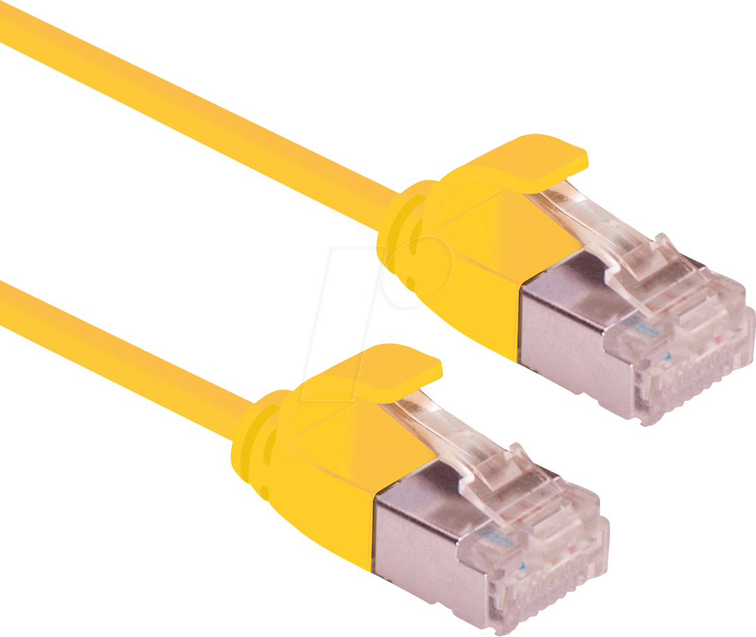 Thumbnail - ROLINE 21443326 - Cat.6a Slim Patchkabel, U/FTP, gelb, 3 m