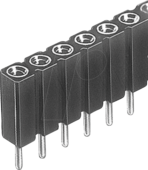 FIS BL5.36Z - Buchsenleiste 2,54mm, 1x36, trennbar, vergoldet