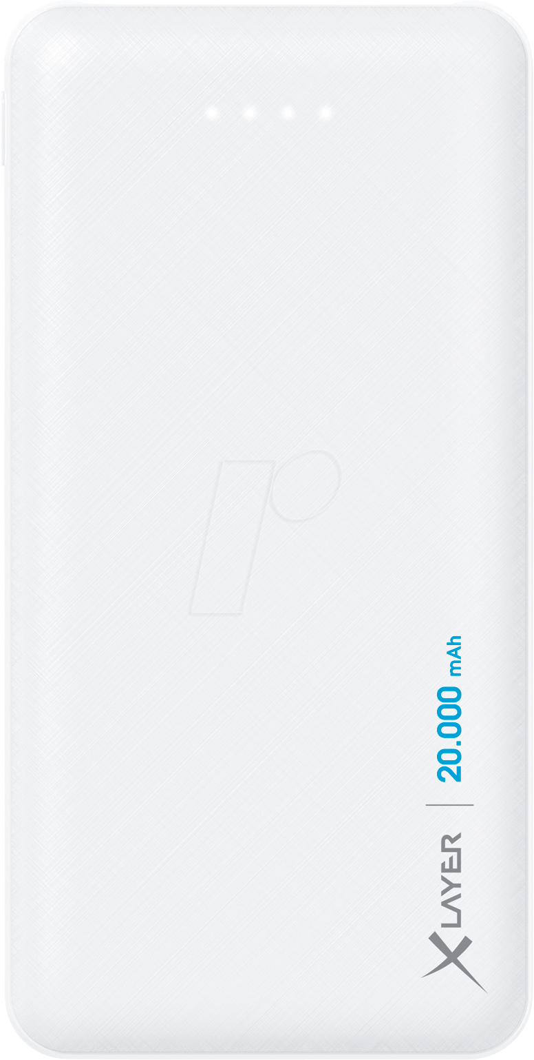 XLAYER 217286 - Powerbank, Micro, Li-Po, 20000 mAh, USB-C, weiß