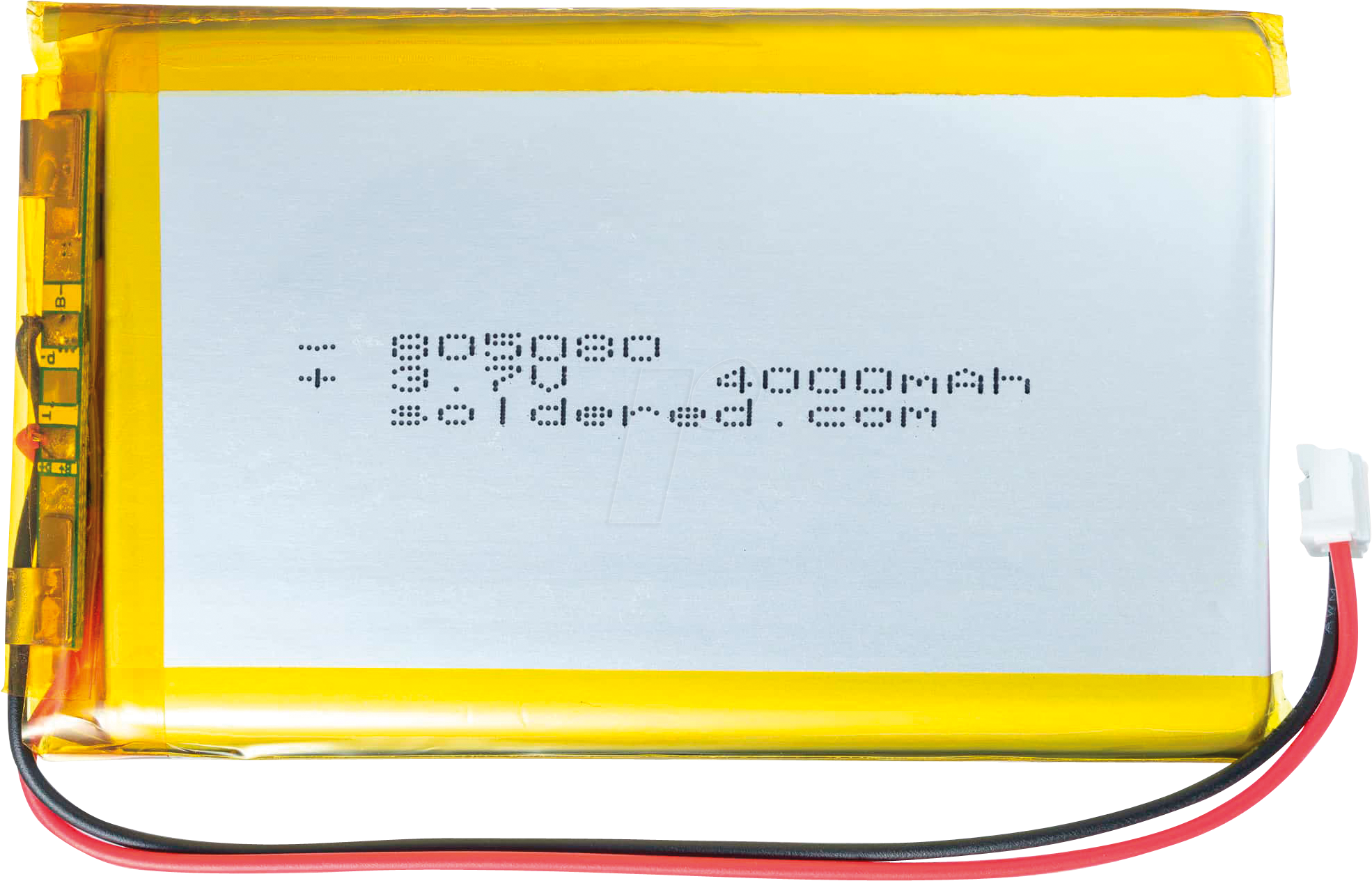 AKKU SOLD333287 - Li-Ion Akku, SOLDERED 333287, 4000 mAh, 3,7 V