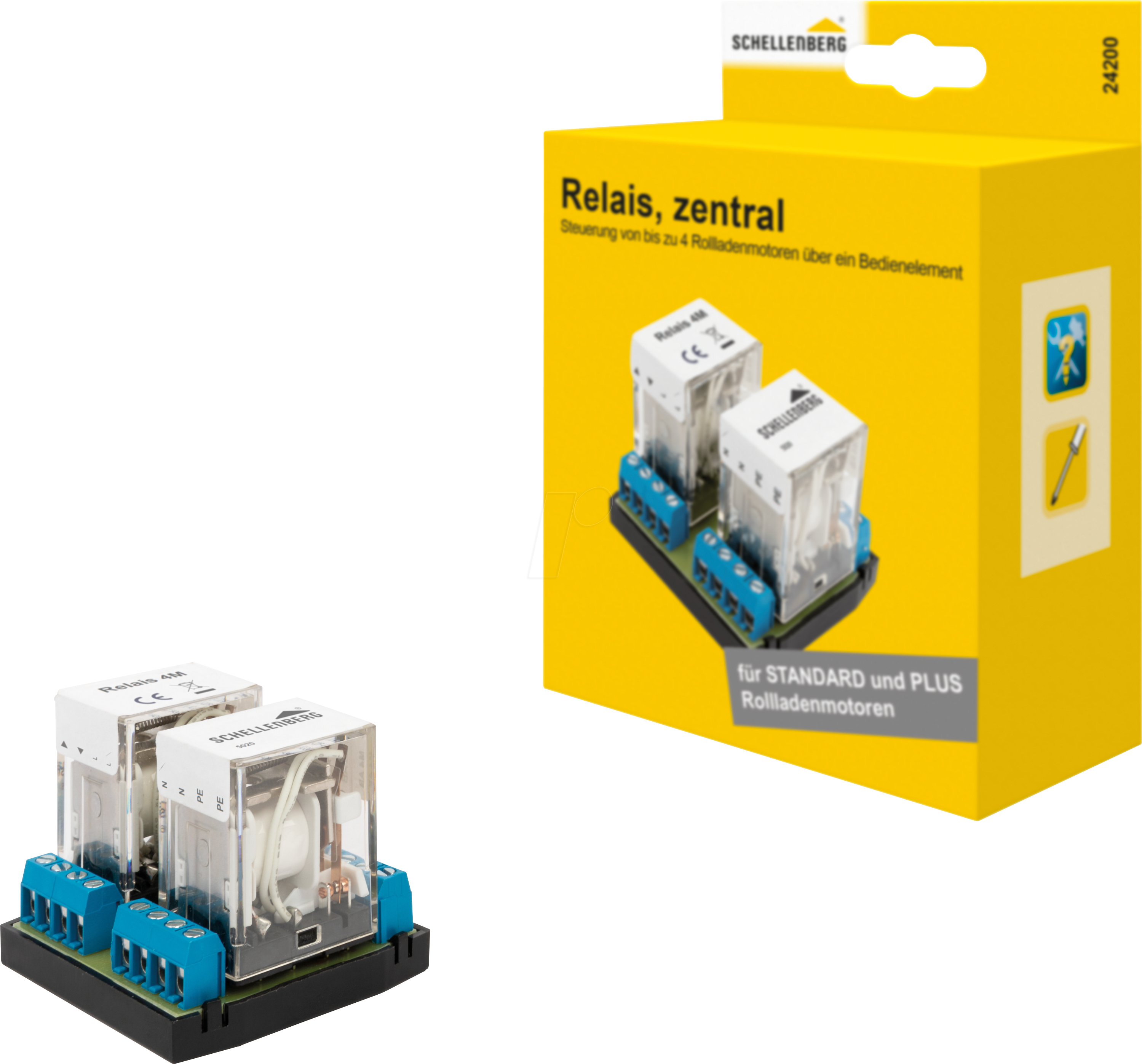 AS 24200 - Rolladen-Trennrelais, zentral, 4-fach