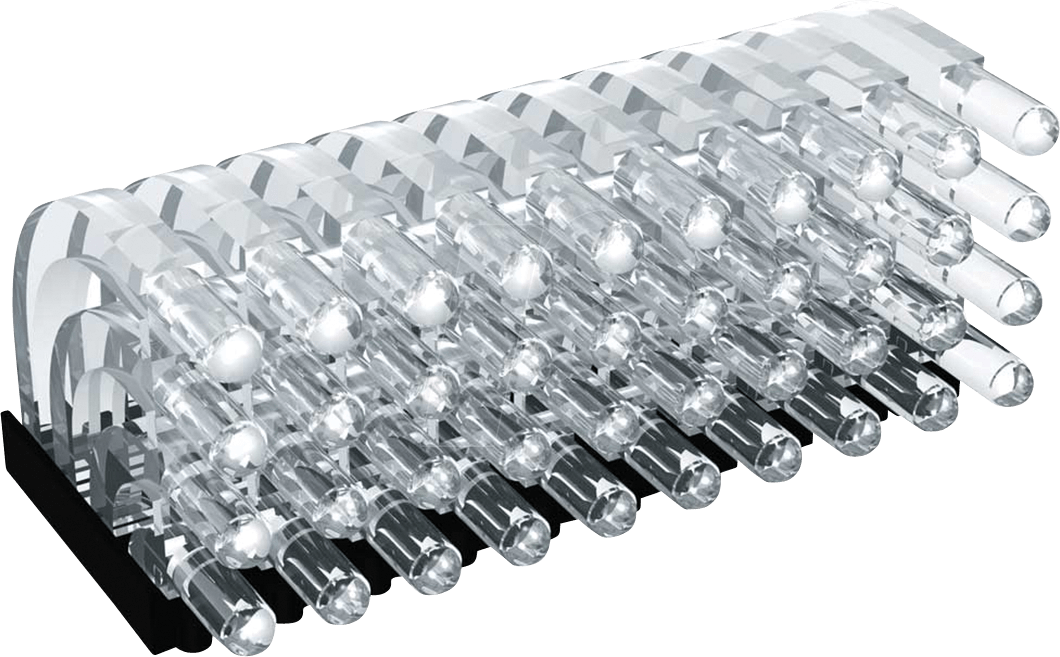 MEN 12791001 - Lichtleiter, SMD, 4x1-fach, ø 3 mm, sphärisch, abgewinkelt