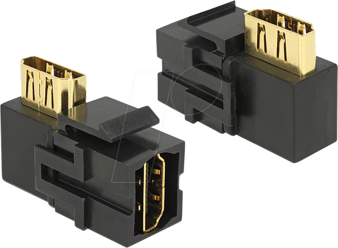 DELOCK 86358 - Keystone HDMI Buchse>HDMI Buchse 90° schw.