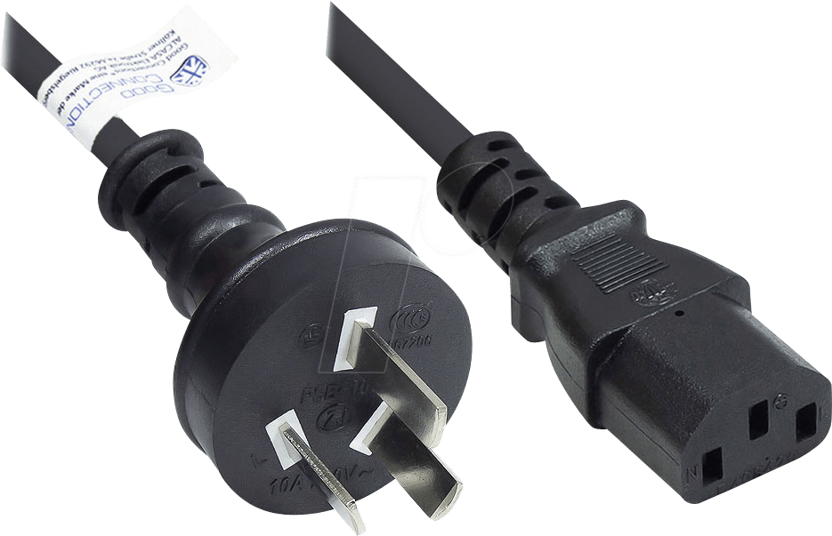 GC P8030-S018 - Netzkabel, CN Stecker, Typ I, 1,8 m, schw, C13, CCC