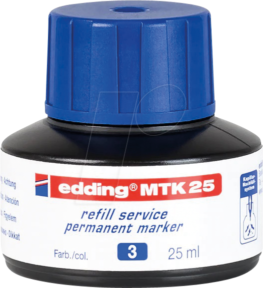 EDDING MTK25003 - Nachfülltinte, Permanentmarker, MTK 25, blau