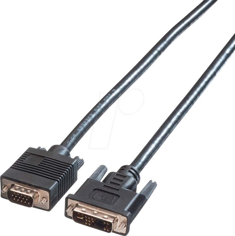ROLINE 11045450 - Kabel DVI 12+5 Stecker zu VGA Stecker 5 m
