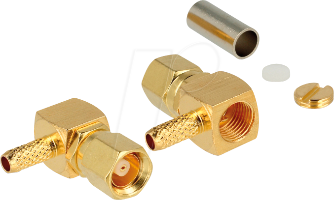 DELOCK 65860 - SMC Stecker, gewinkelt, RG-174/RG-316