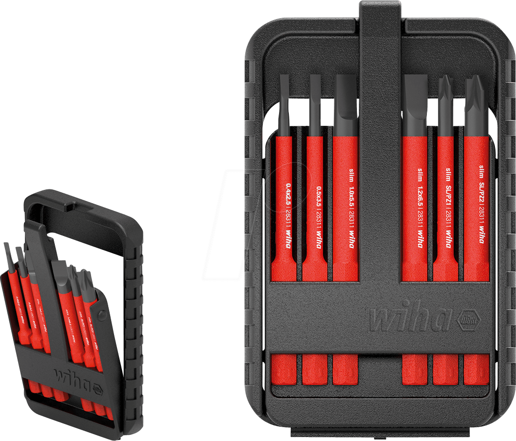 Thumbnail - WIHA 43160 - Bit-Satz slimBit electric, 6-teilig, gemischt