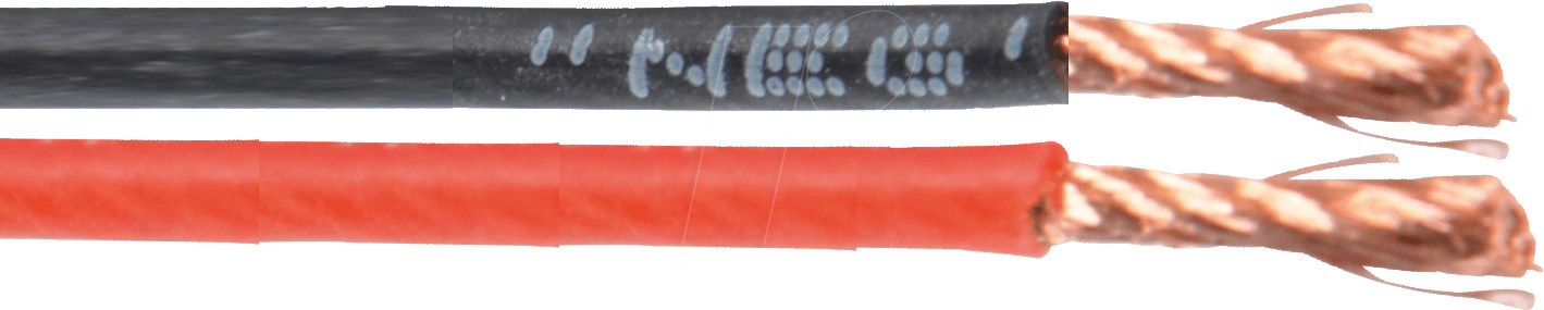 SIK 225 2 - Silikonkabel, 2,5 mm², 2 m, rot / schwarz