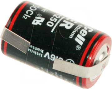 XCR14250 LFU - Lithium Batterie, 1/2 AA, 1200 mAh, U-Fahne, 1er-Pack