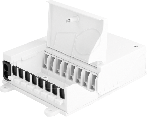 DELOCK 87949 - LWL Wandverteiler, 8 Port, weiß