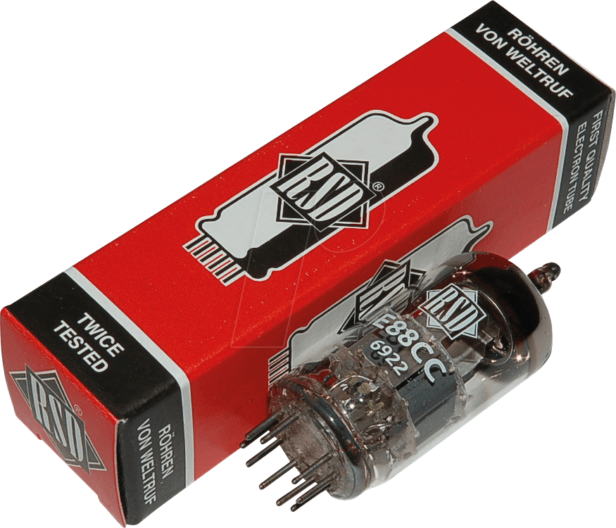 TUBE E88CCRSD - Elektronenröhre, Doppeltriode, Noval, 9-pol, 6,3 V