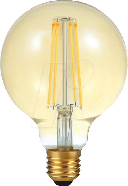 SCHI LX023881605 - LED-Lampe E27, 5,5 W, 500 lm, 2000 K, Filament, dimmbar