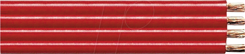 TME KL12-100FRRL - Lautsprecherkabel 4x1,5mm², dunkel-rot, 100m-Spule