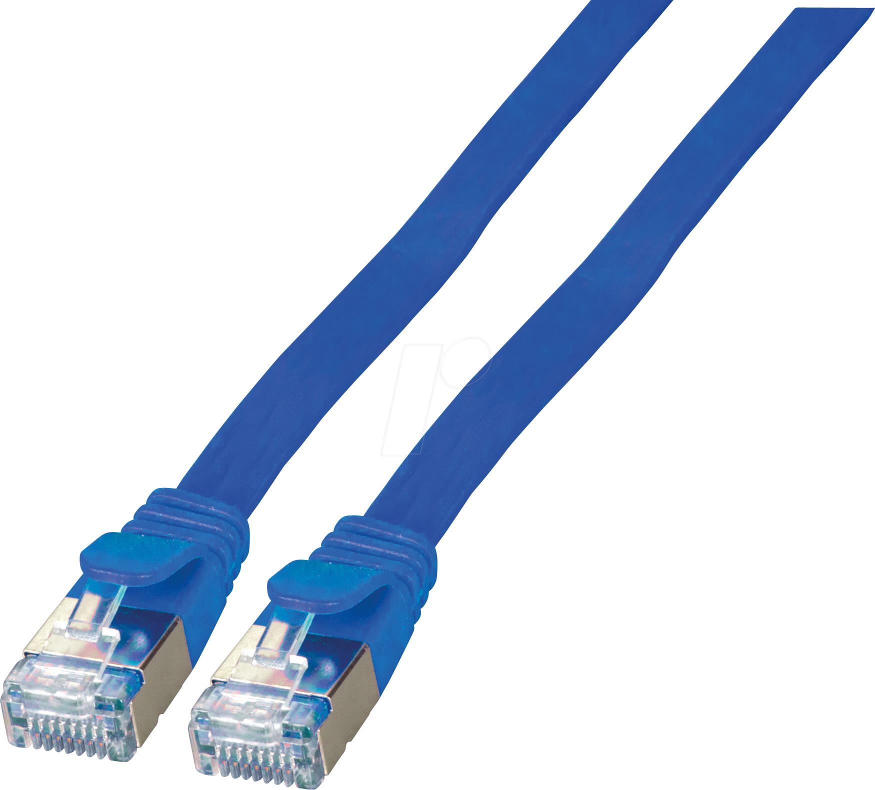 Thumbnail - EFB K5545BL.025 - Cat.6a Flachpatchkabel, U/FTP, 0,25 m, blau