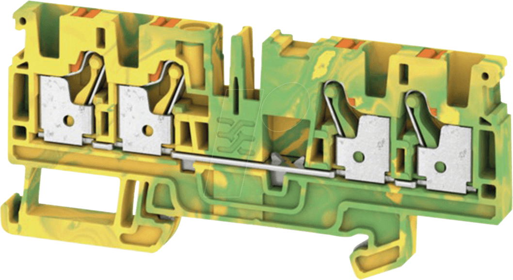 A4C 4 PE - Durchgangsklemme Klippon® Connect, A-Serie grün / gelb