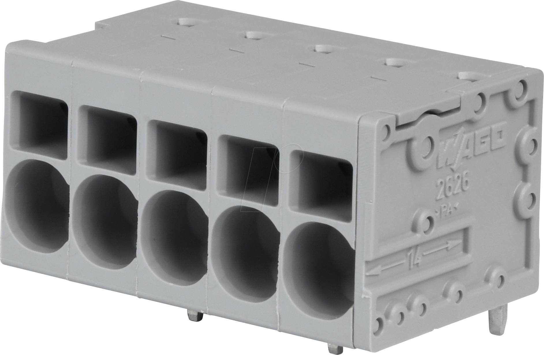 WAGO 2626-1105 - Leiterplattenklemme - RM 7,5 mm, Ø 6 mm², 5-polig