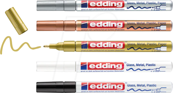 Thumbnail - EDDING GLM751-5 - Glanzlackmarker, 1-2 mm, 5er-Set