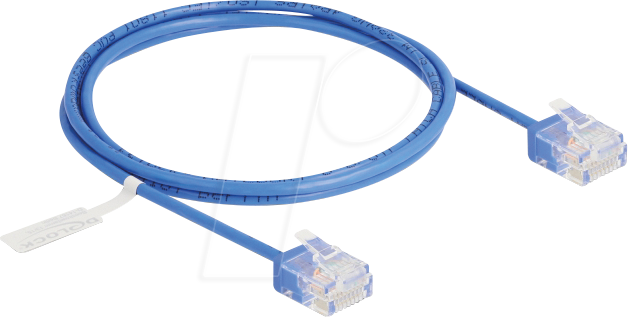 DELOCK 80796 - Patchkabel Cat.6 UTP, Ultra Slim, 1 m, blau